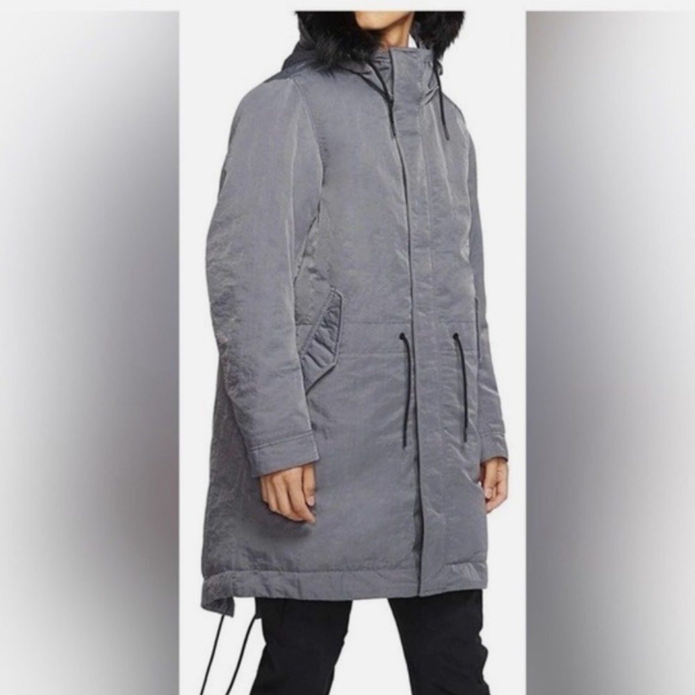 Nike Parka Jacket Coat - large, grey